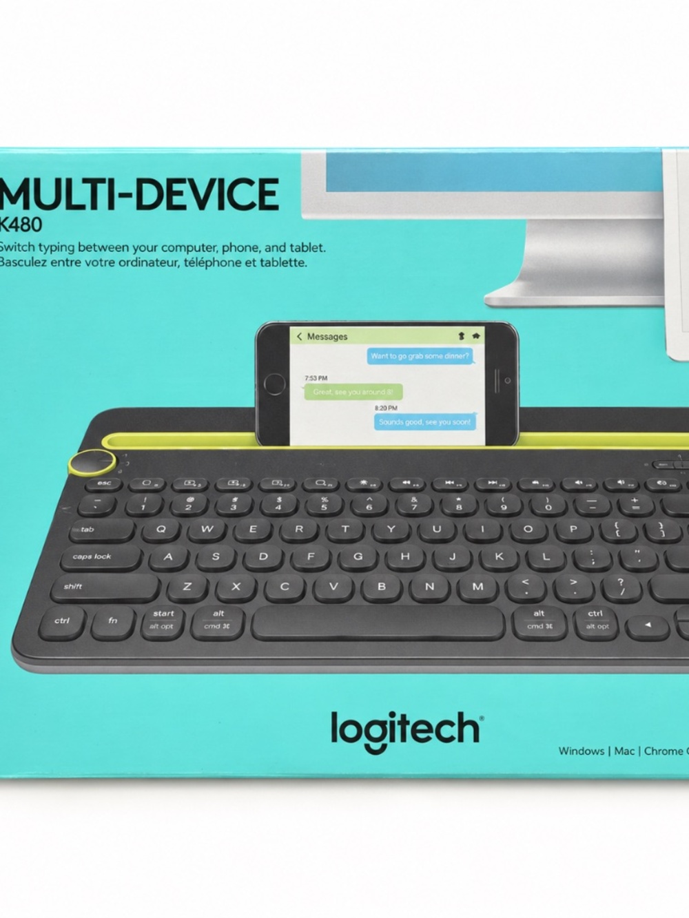 Logitech K480 Multi-Device Bluetooth Keyboard Black